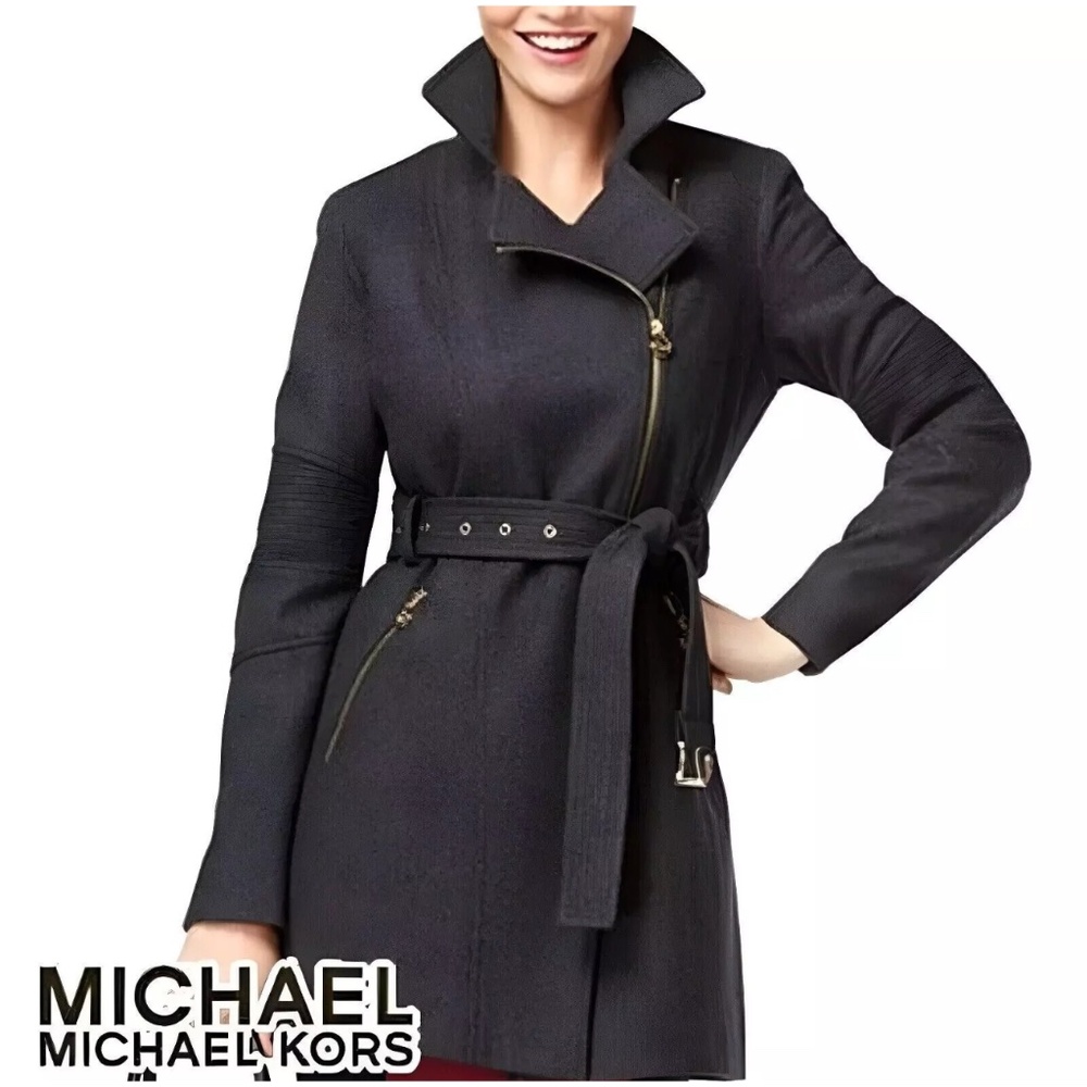 New Michael Kors wool charcoal grey coat size XS